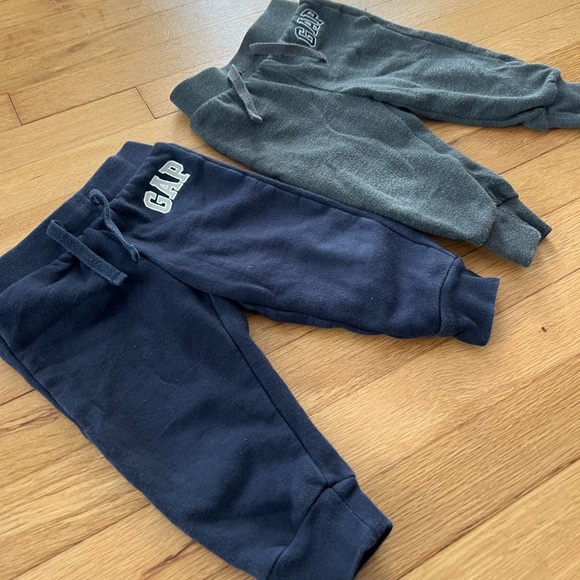 Baby Gap 12-18 mo joggers sweatpants navy and grey - Picture 4 of 5